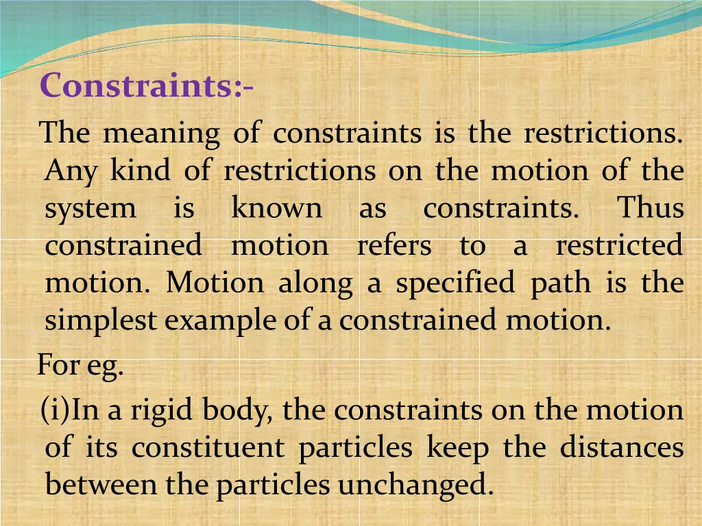 constraints the meaning of constraints