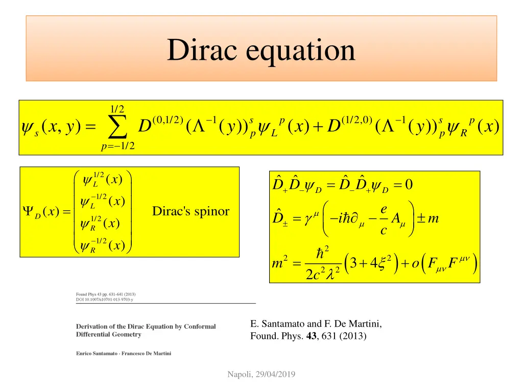 dirac equation 1