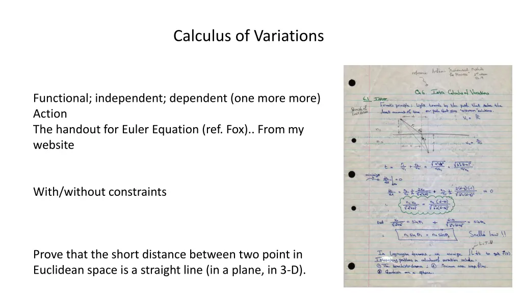 calculus of variations