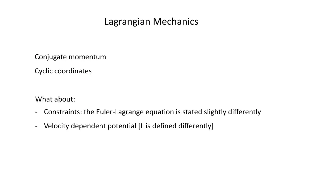 lagrangian mechanics 1