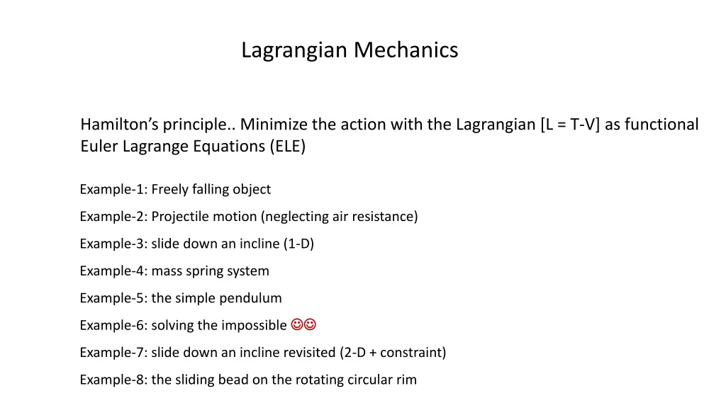 lagrangian mechanics