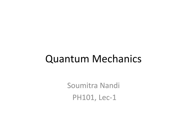 quantum mechanics