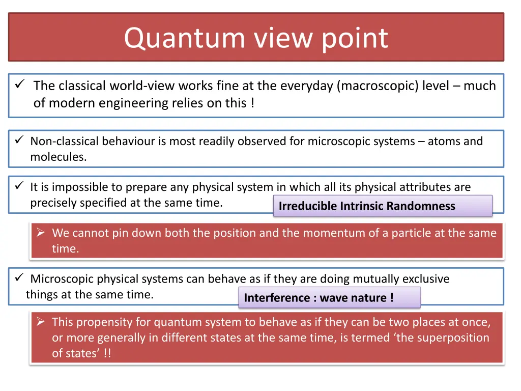 quantum view point