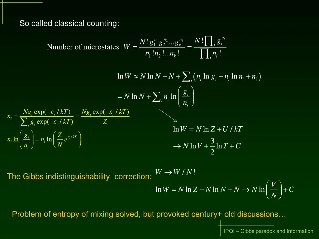 so called classical counting