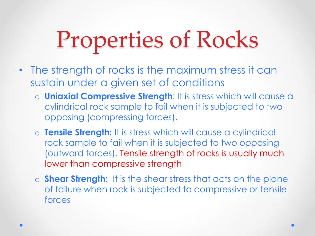 properties of rocks 1