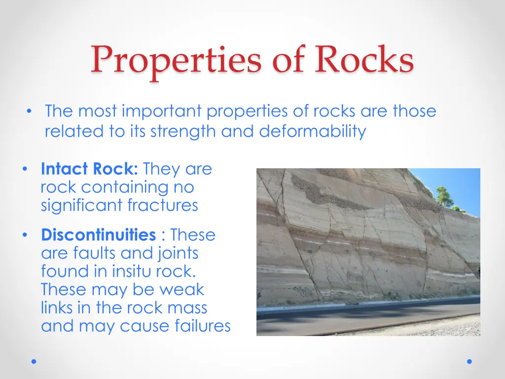 properties of rocks