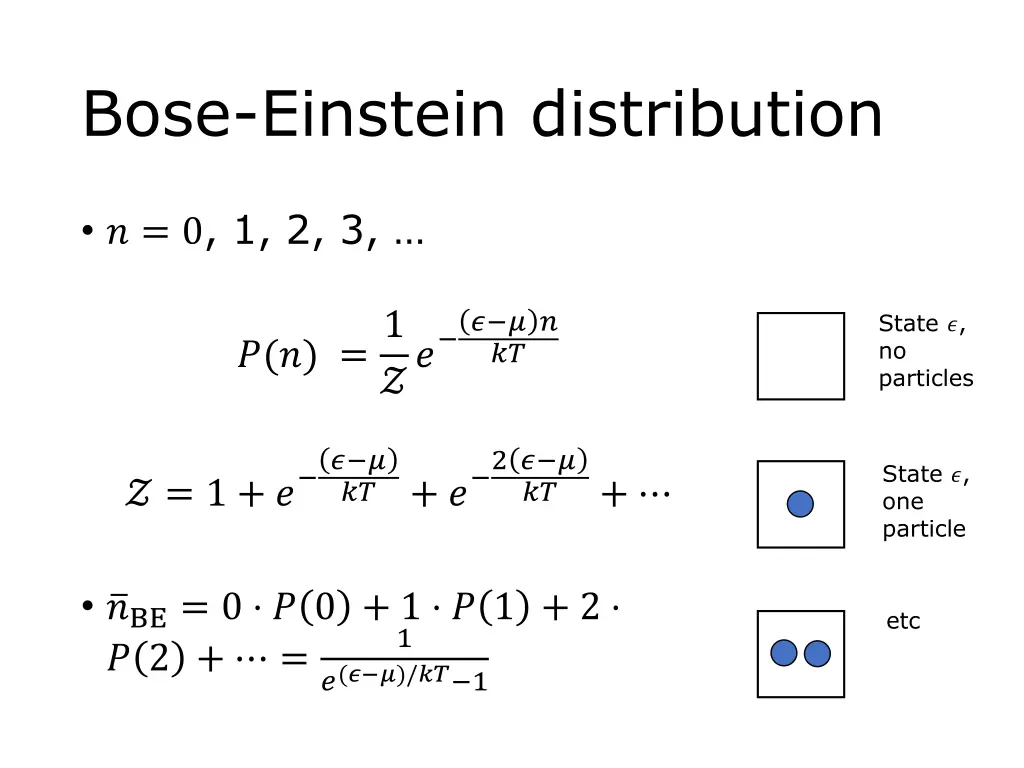 bose einstein distribution