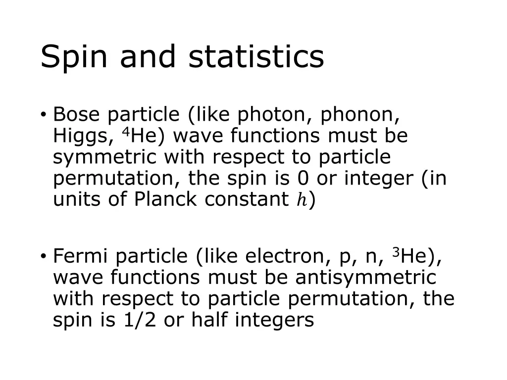 spin and statistics