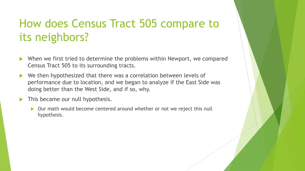 how does census tract 505 compare to its neighbors