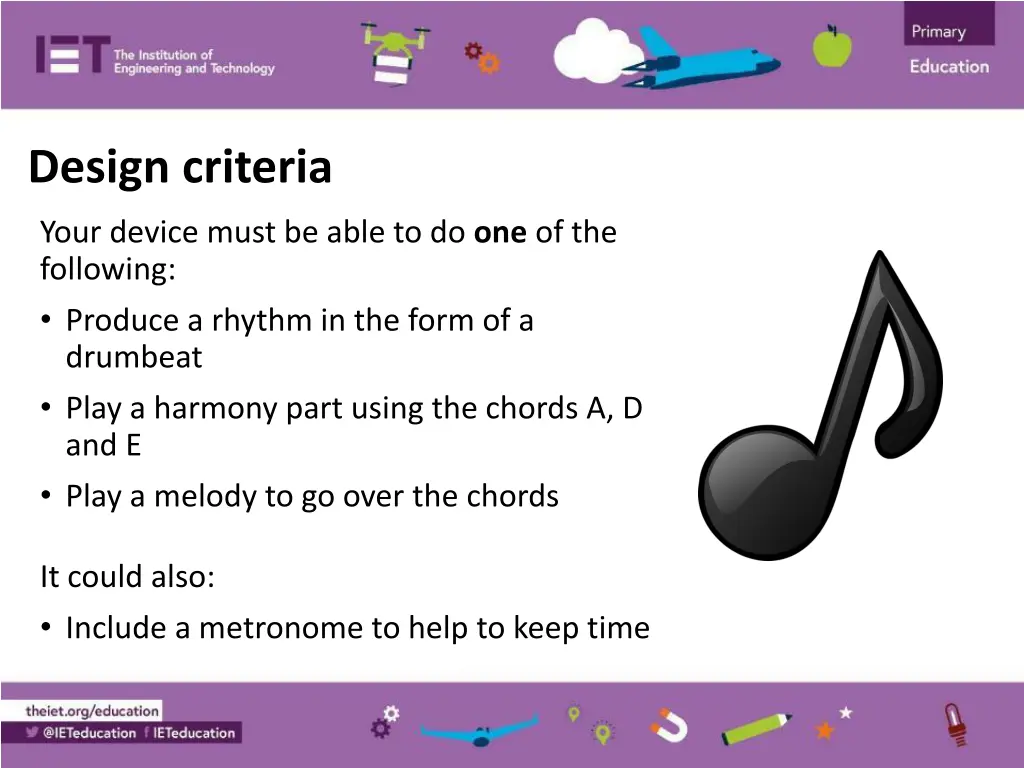 design criteria