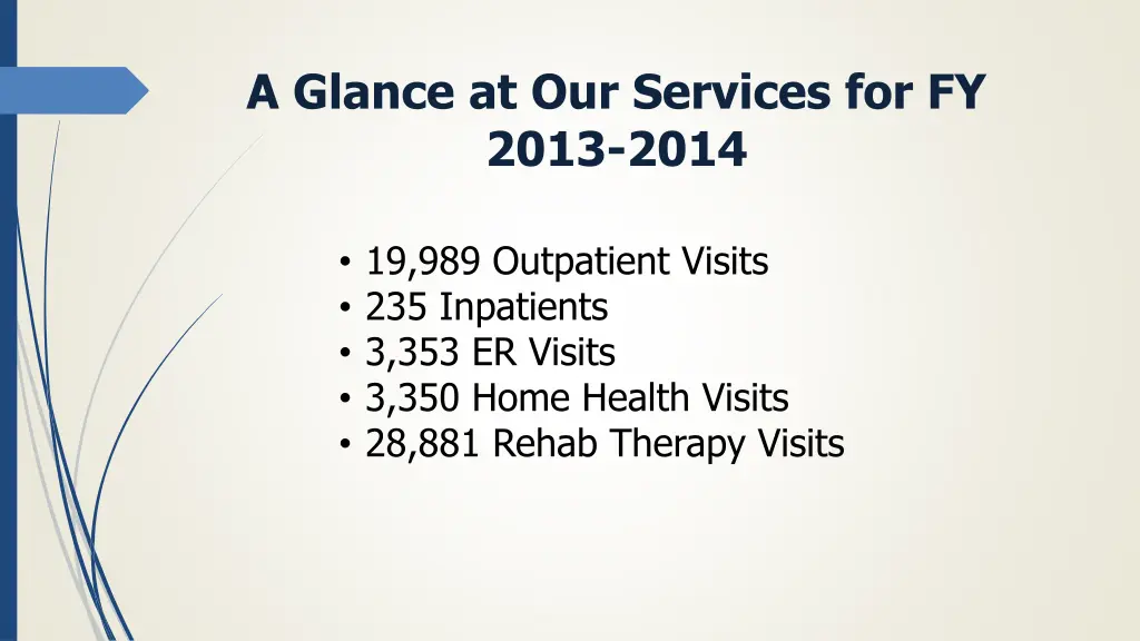 a glance at our services for fy 2013 2014