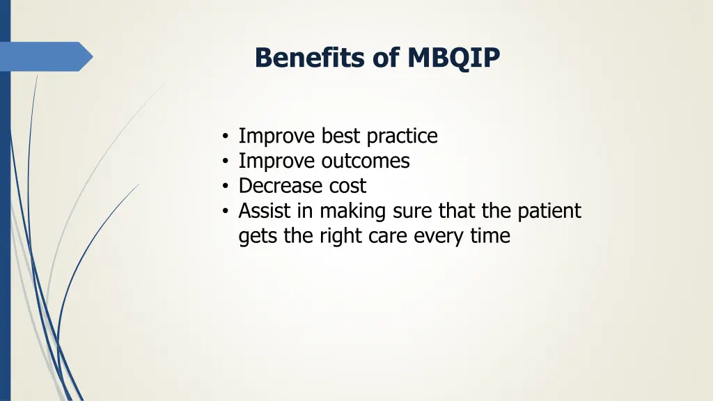 benefits of mbqip