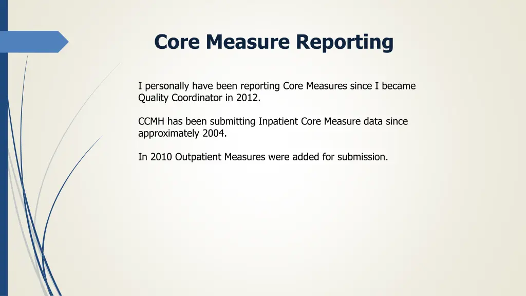 core measure reporting