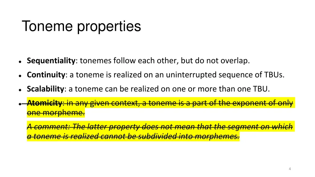 toneme properties