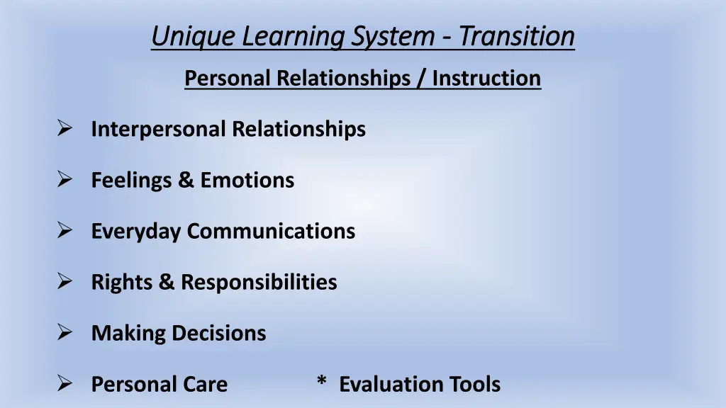 unique learning system unique learning system 6