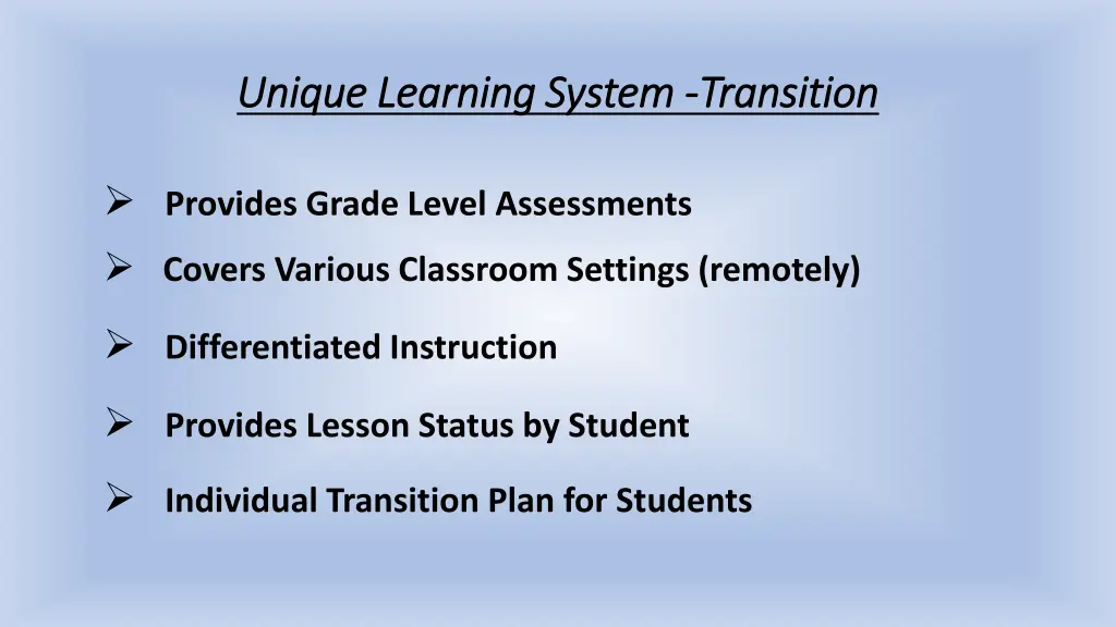 unique learning system unique learning system