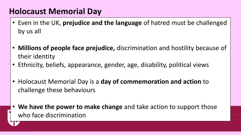 holocaust memorial day even in the uk prejudice