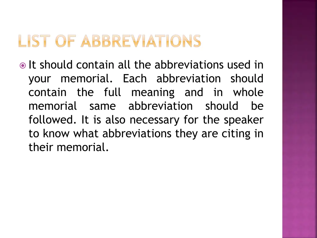 list of abbreviations