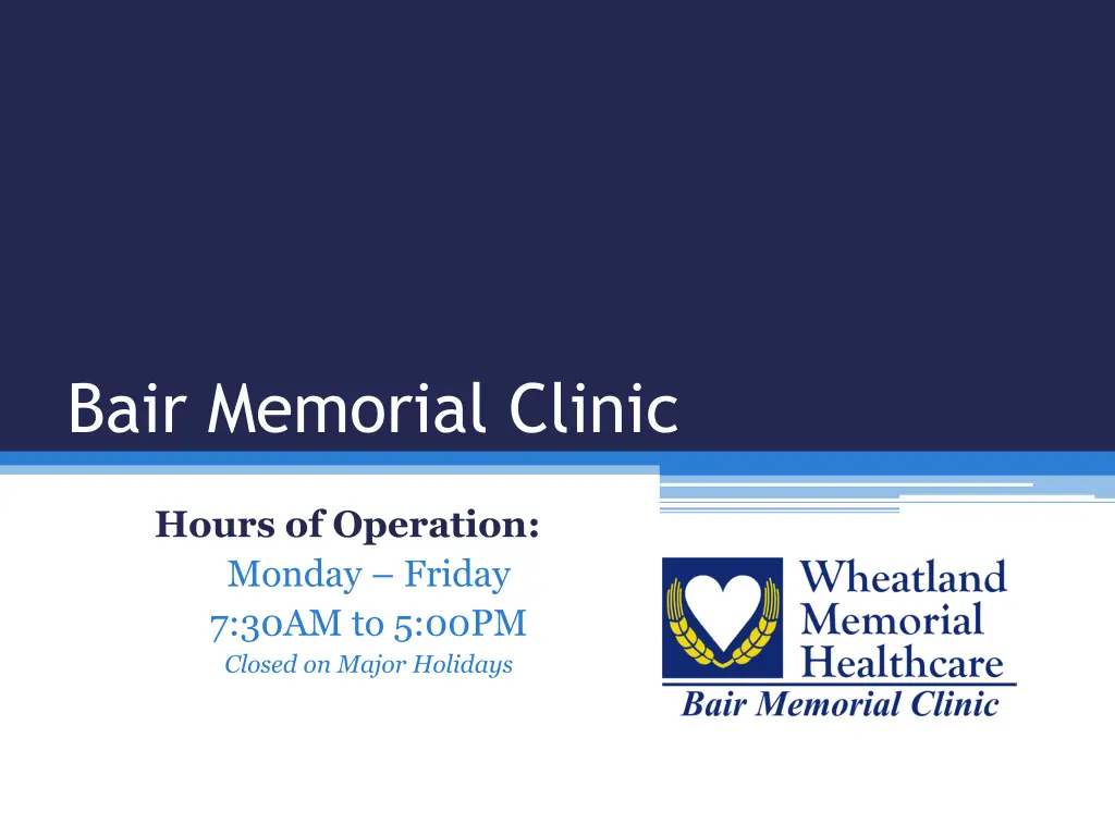 bair memorial clinic