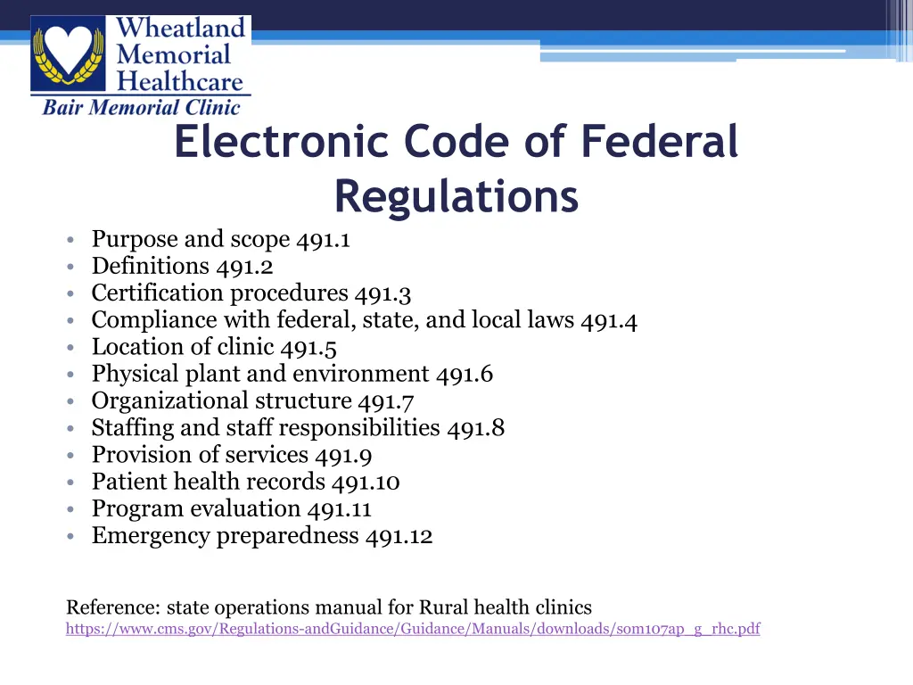 electronic code of federal regulations purpose