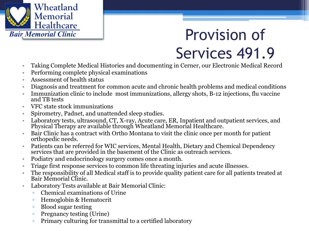 provision of services 491 9 1