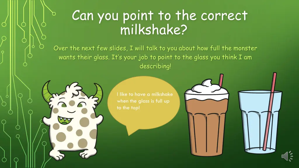 can you point to the correct milkshake