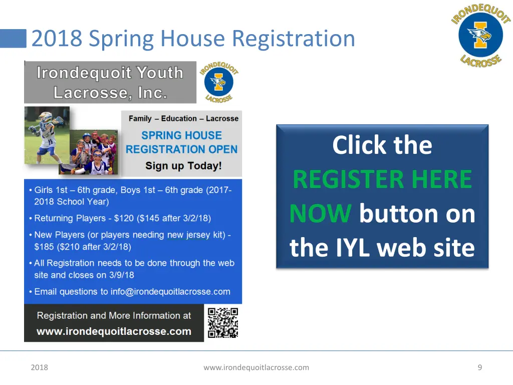 2018 spring house registration