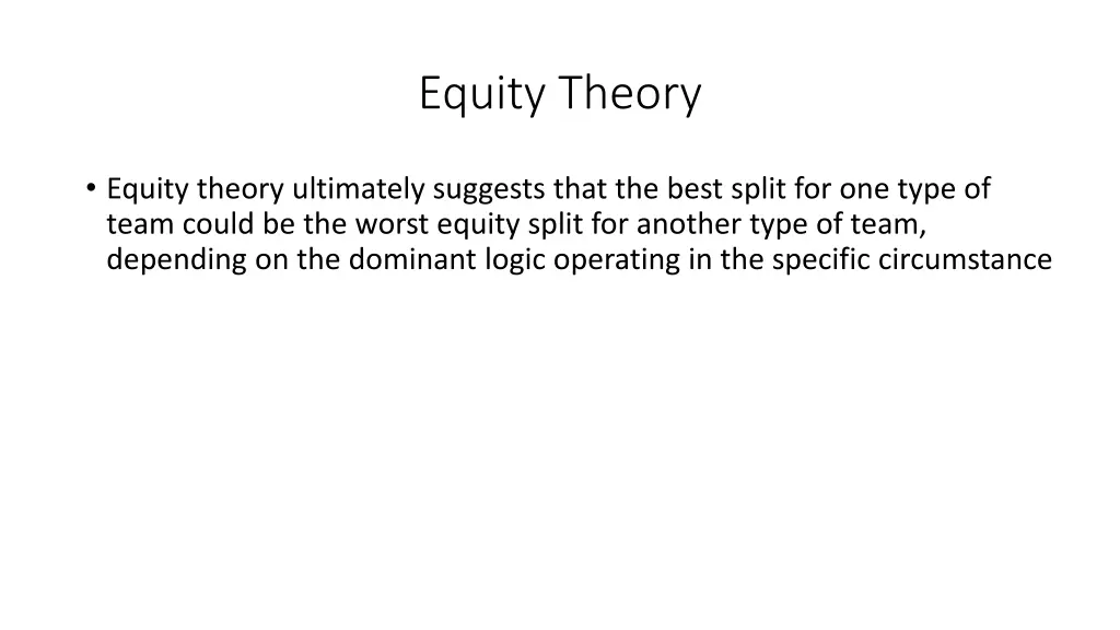 equity theory 1