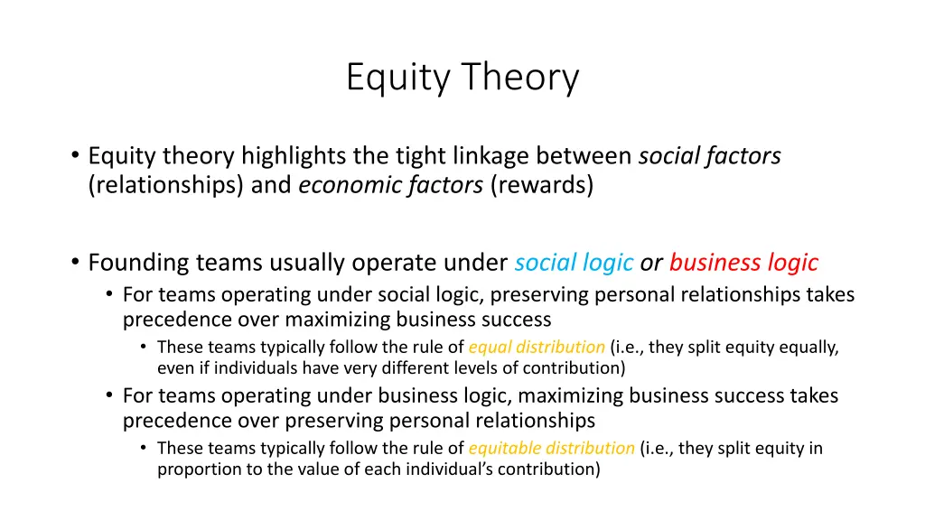 equity theory