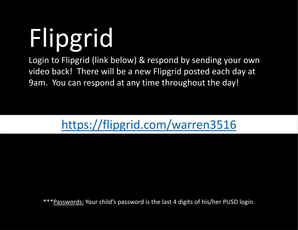 flipgrid login to flipgrid link below respond