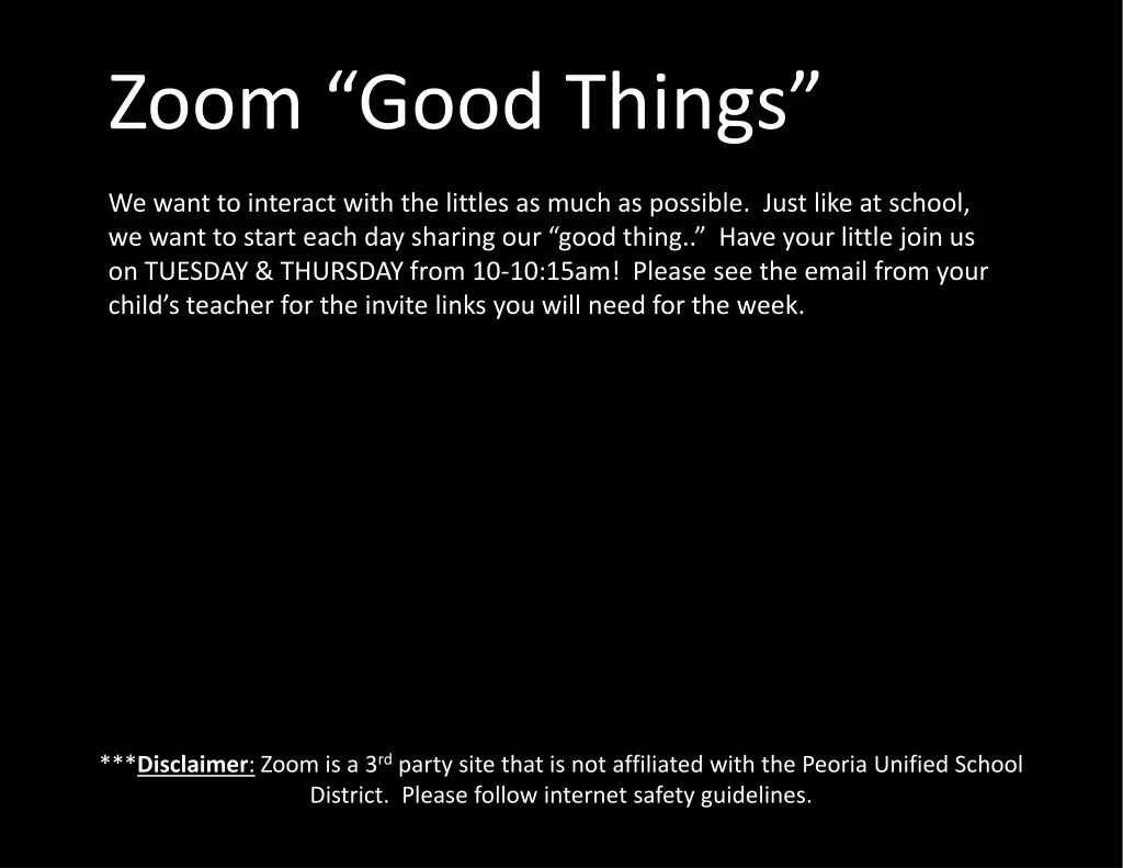 zoom good things