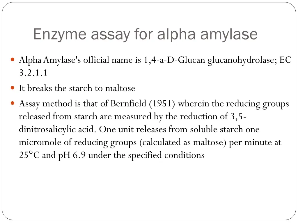 enzyme assay for alpha amylase