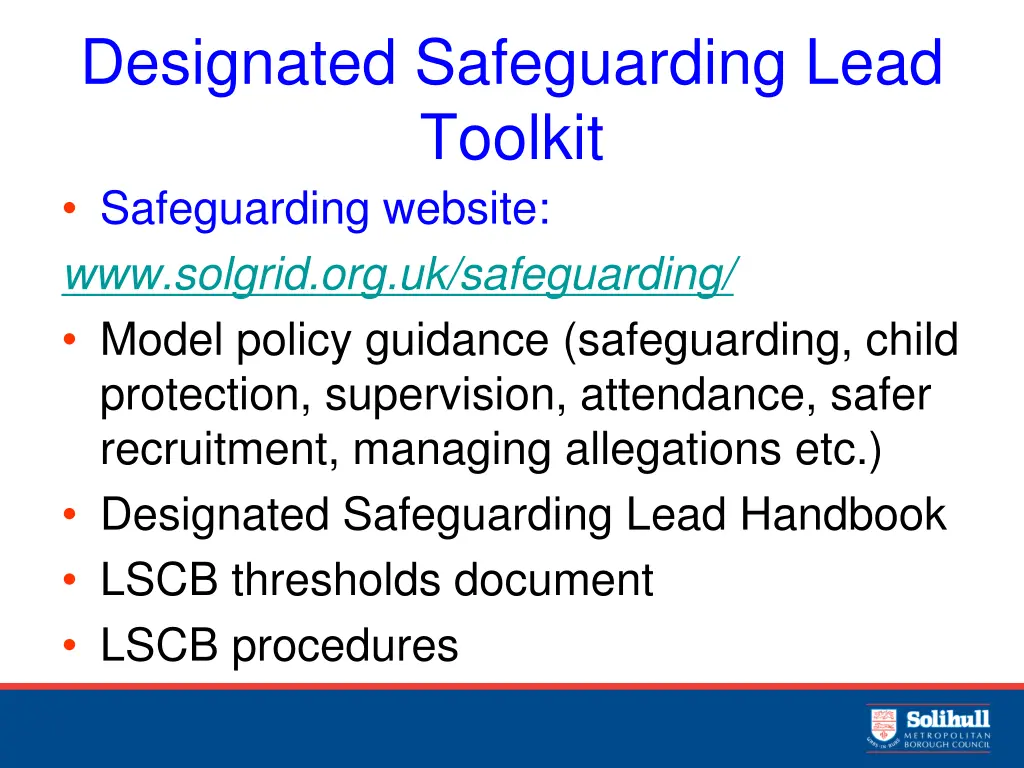 designated safeguarding lead toolkit safeguarding