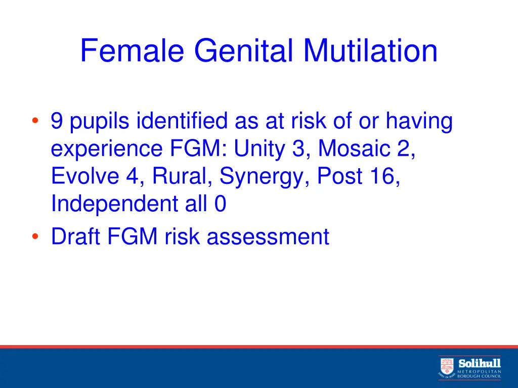 female genital mutilation