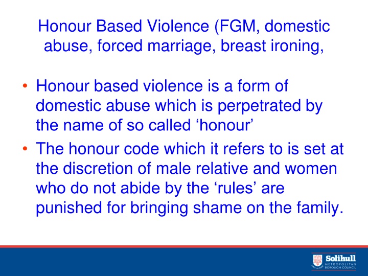 honour based violence fgm domestic abuse forced