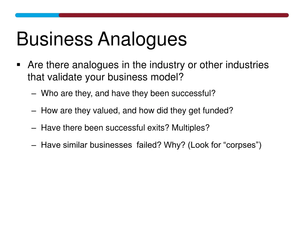 business analogues