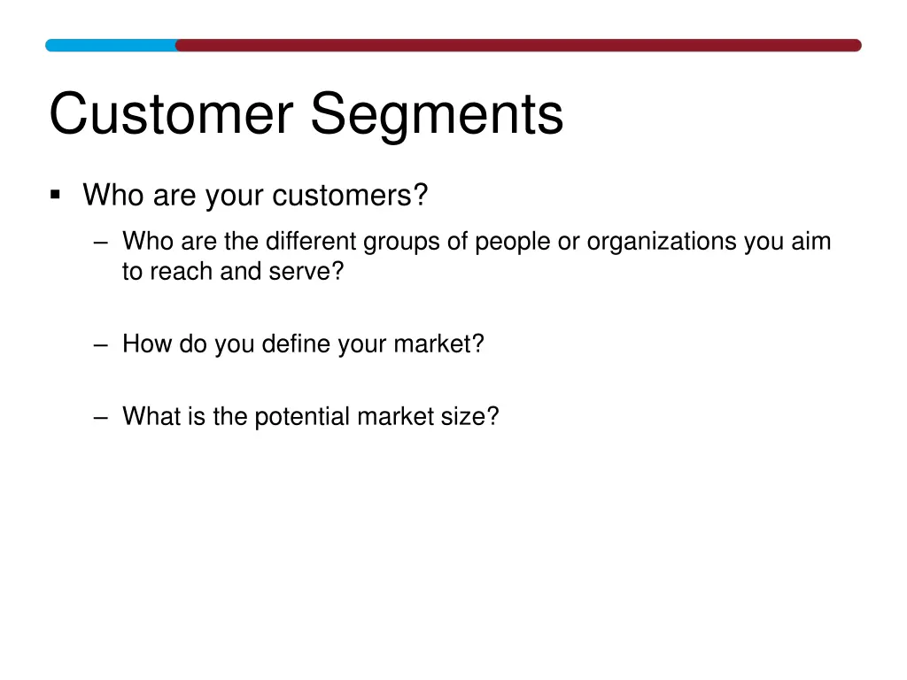 customer segments