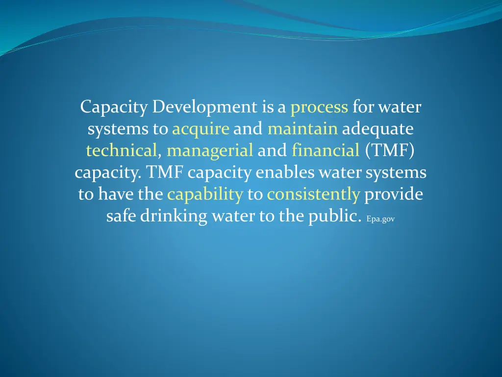 capacity development is a process for water