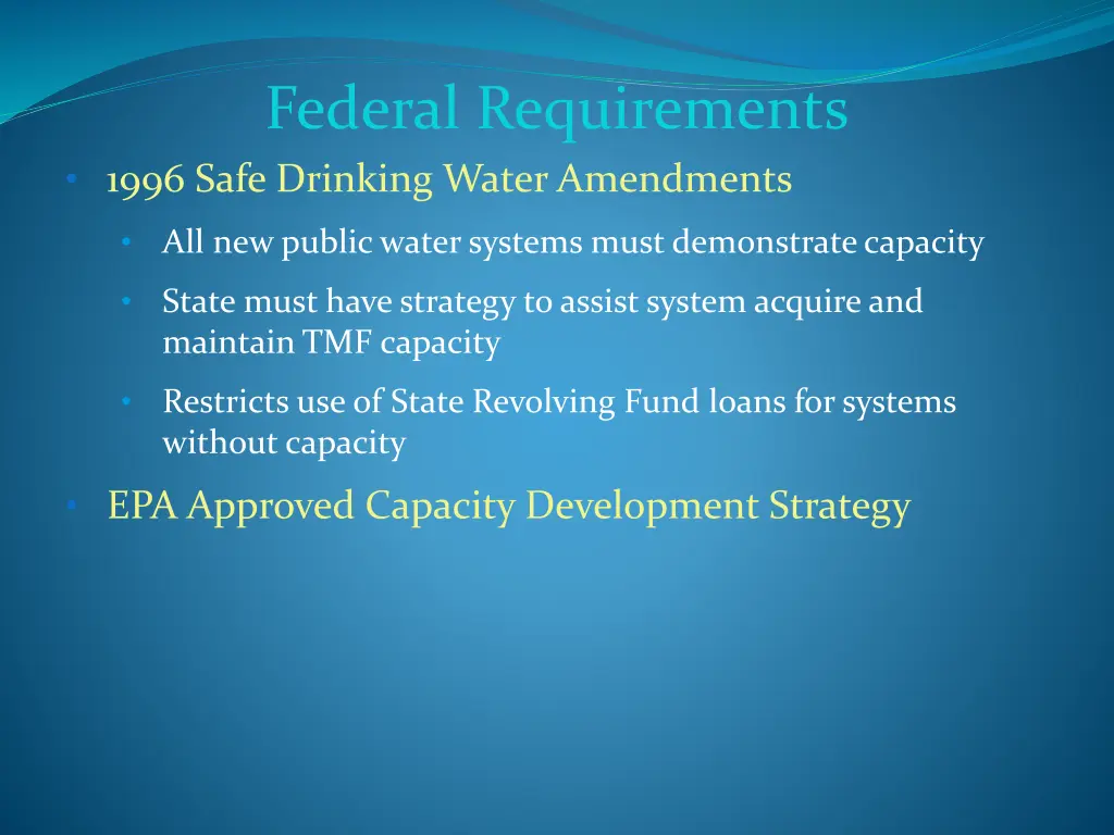 federal requirements