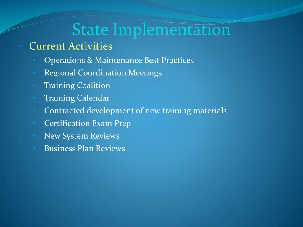 state implementation 1