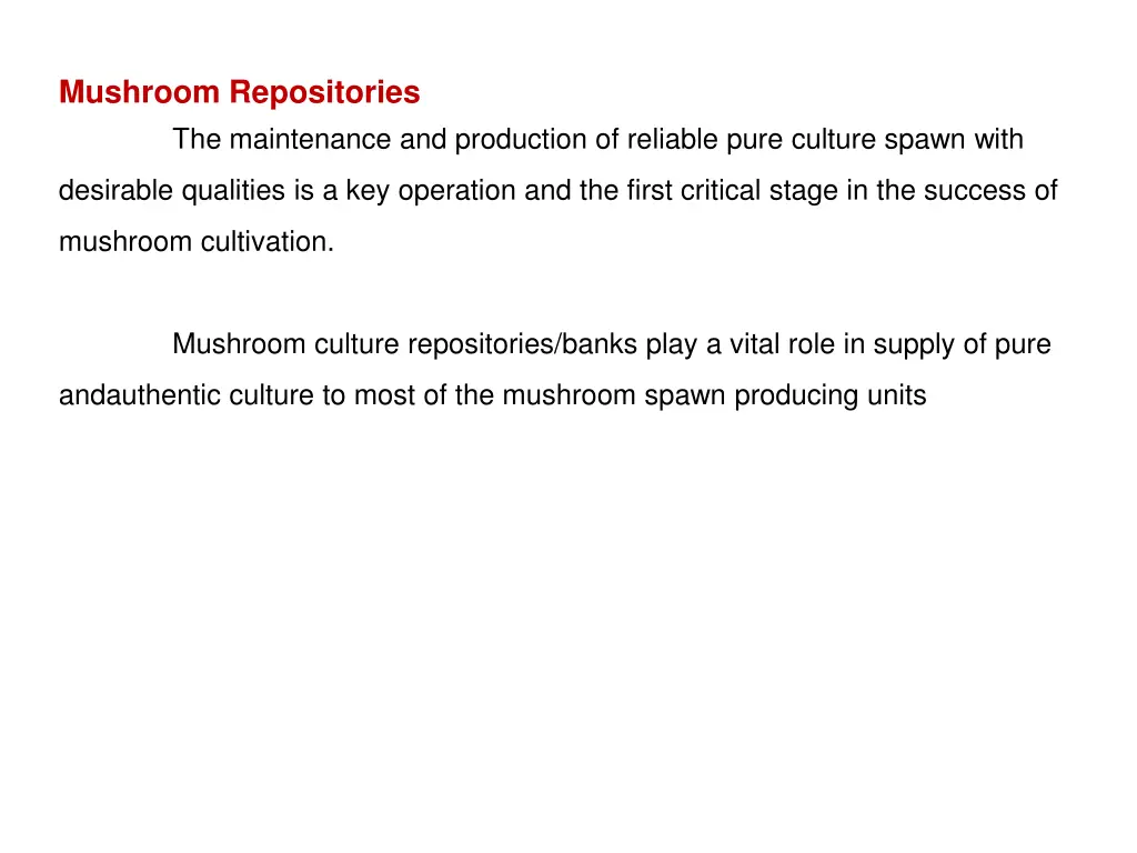 mushroom repositories the maintenance