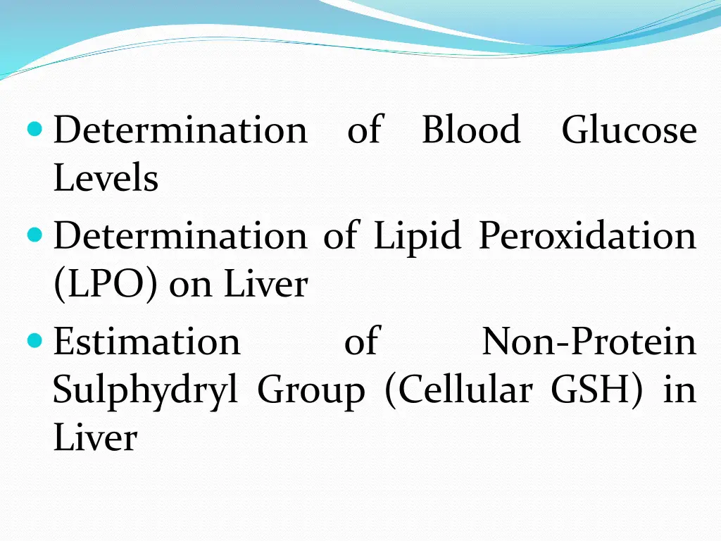 determination levels determination of lipid