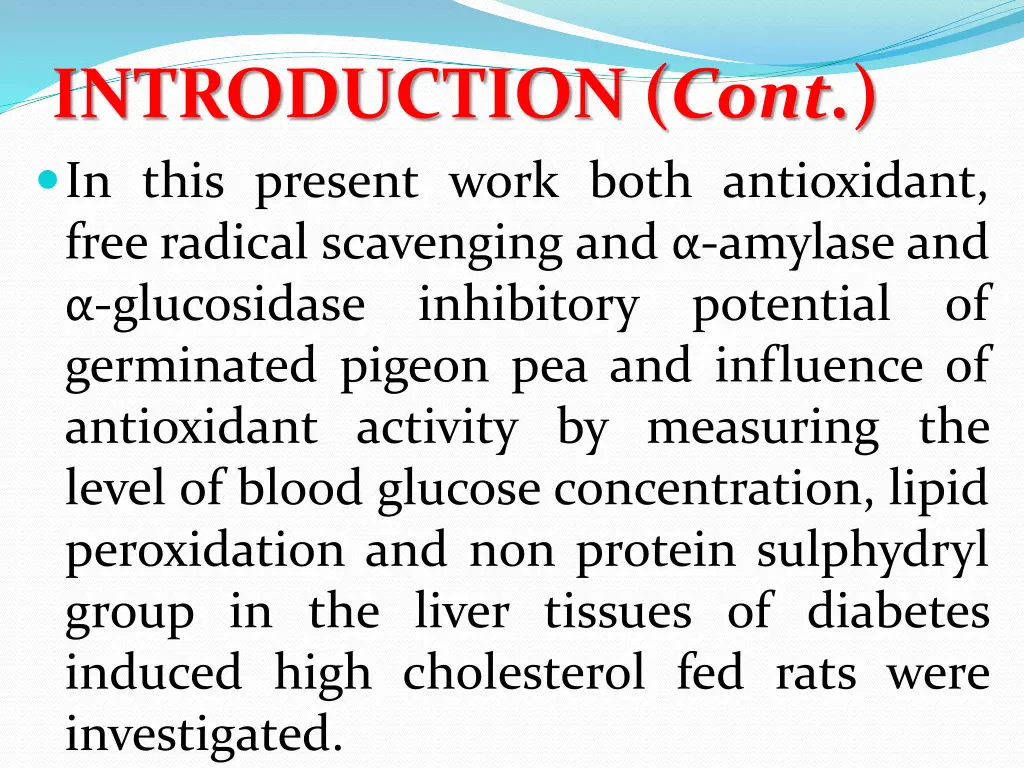 introduction cont in this present work both