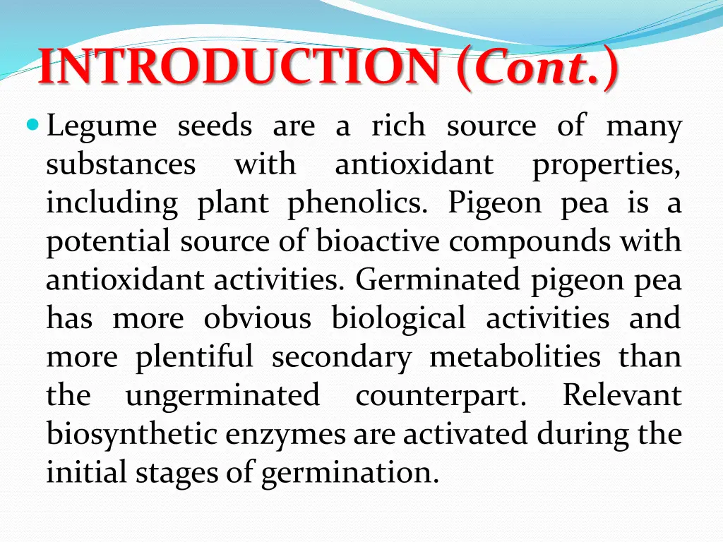 introduction cont legume seeds are a rich source