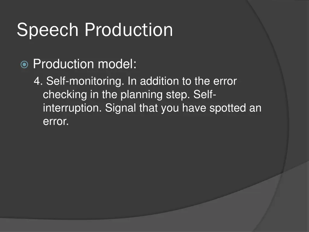 speech production 17