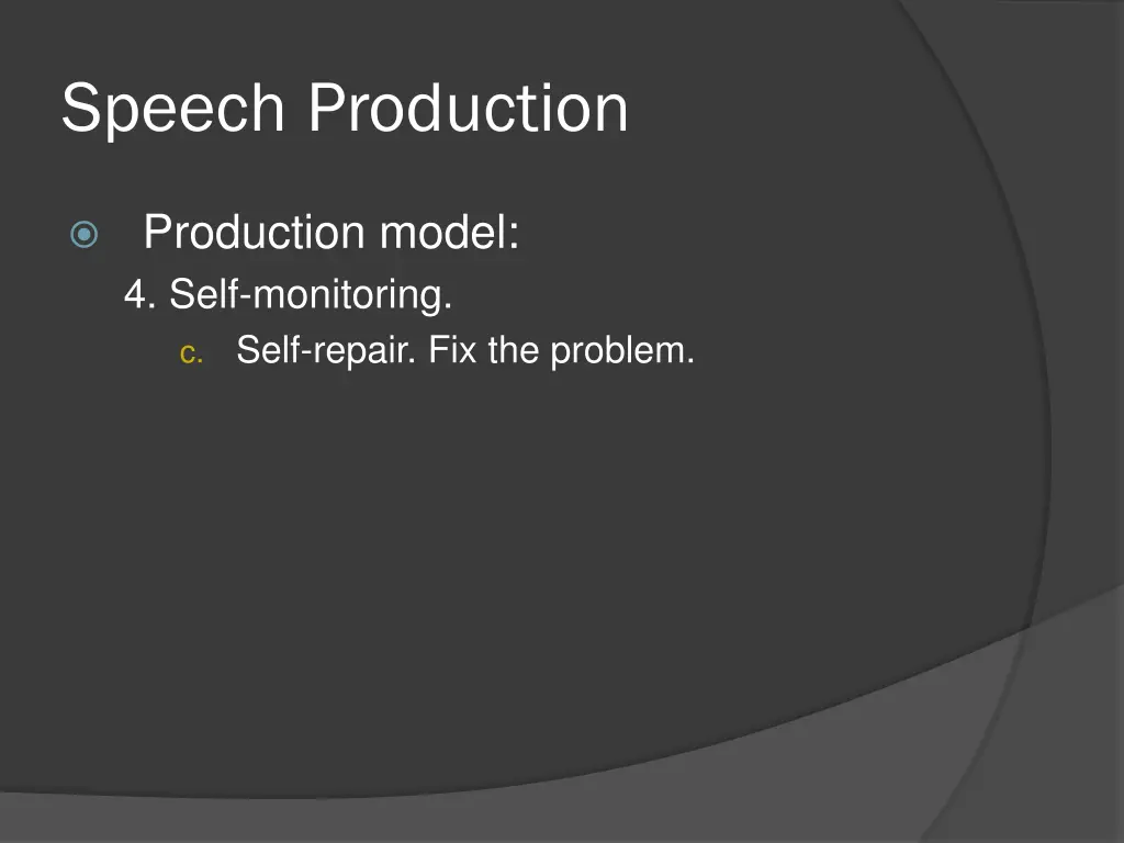 speech production 20