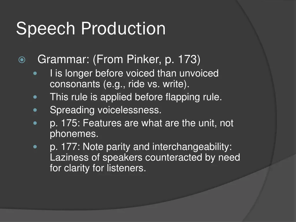 speech production 28