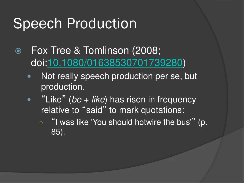 speech production 31