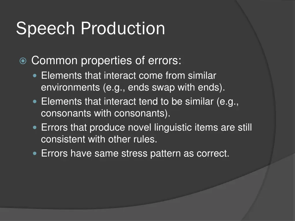 speech production 6