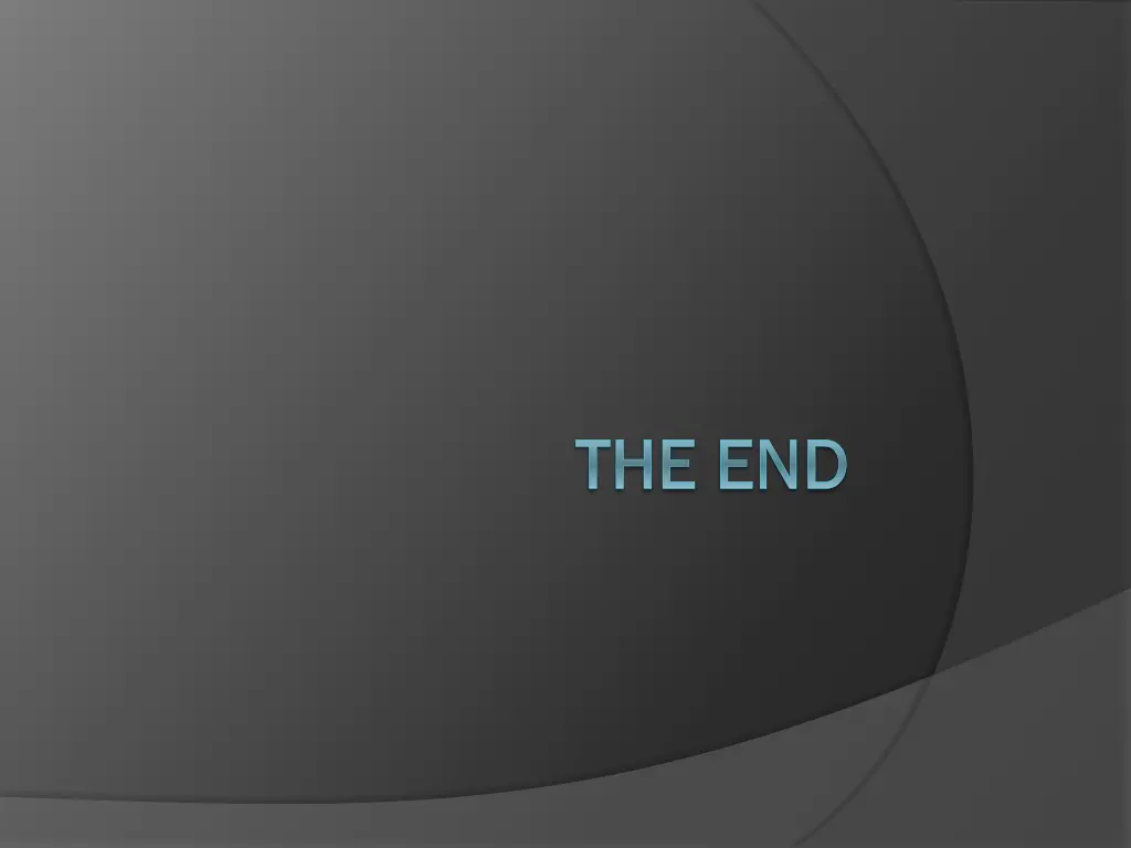 the end the end